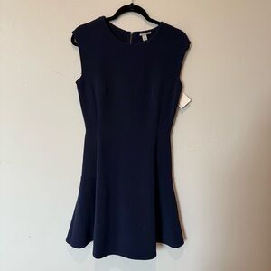 NWT Halogen Navy Mini Shift Dress Womens Size Small Work Office Career Event
